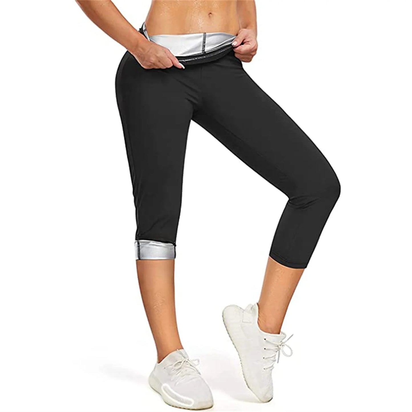 Women's Sauna Clothing Buttock Tummy Sweaty Pants Fitness Yogar Pants Running Sports Pants Sweating Sweat Pants Sports shapewear