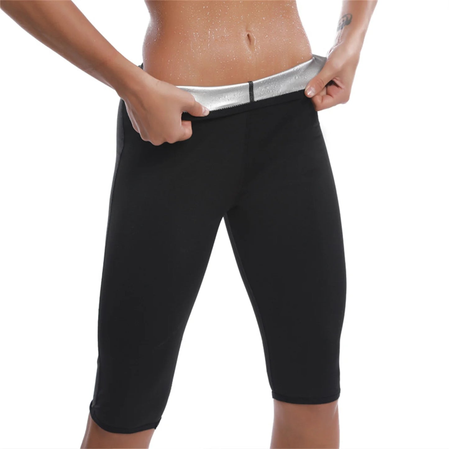 Women's Sauna Clothing Buttock Tummy Sweaty Pants Fitness Yogar Pants Running Sports Pants Sweating Sweat Pants Sports shapewear