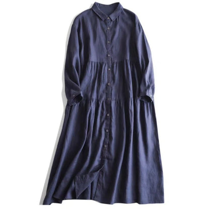 Women Dresses Long Dress A Line Vestidos Turn Down Collar Full Sleeve High Waist Y2k Streetwear Elegant Party Night Work 2026