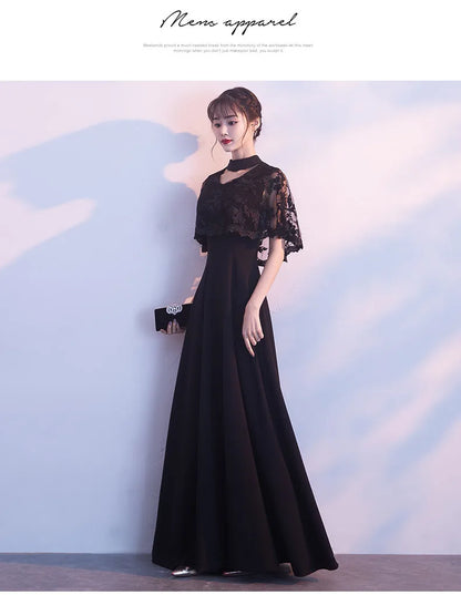 Women Long Dress Gown Dresses Party Night Wedding A Line Vestidos Y2k Streetwear Lace Banquet High Waist Evening Elegant