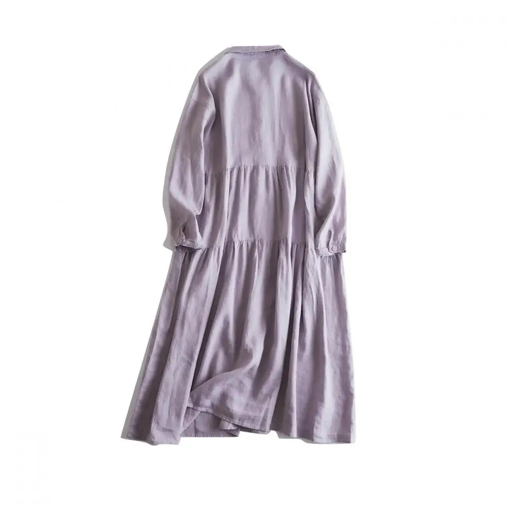 Women Dresses Long Dress A Line Vestidos Turn Down Collar Full Sleeve High Waist Y2k Streetwear Elegant Party Night Work 2026