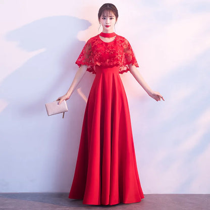 Women Long Dress Gown Dresses Party Night Wedding A Line Vestidos Y2k Streetwear Lace Banquet High Waist Evening Elegant