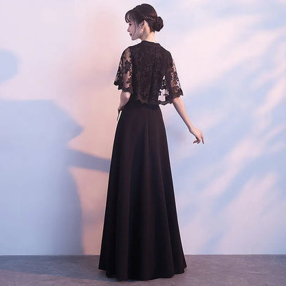 Women Long Dress Gown Dresses Party Night Wedding A Line Vestidos Y2k Streetwear Lace Banquet High Waist Evening Elegant