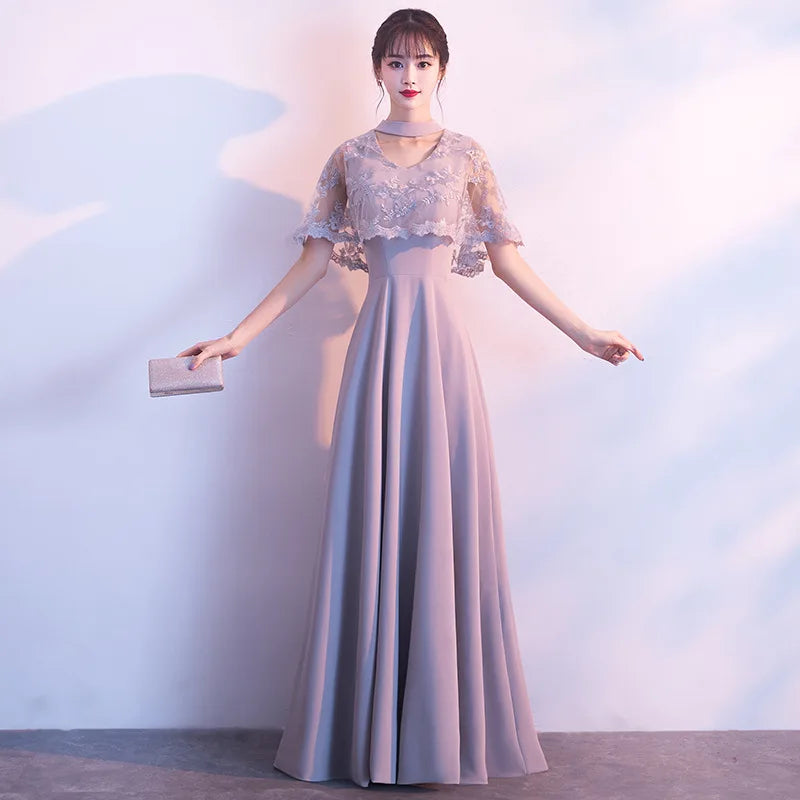 Women Long Dress Gown Dresses Party Night Wedding A Line Vestidos Y2k Streetwear Lace Banquet High Waist Evening Elegant