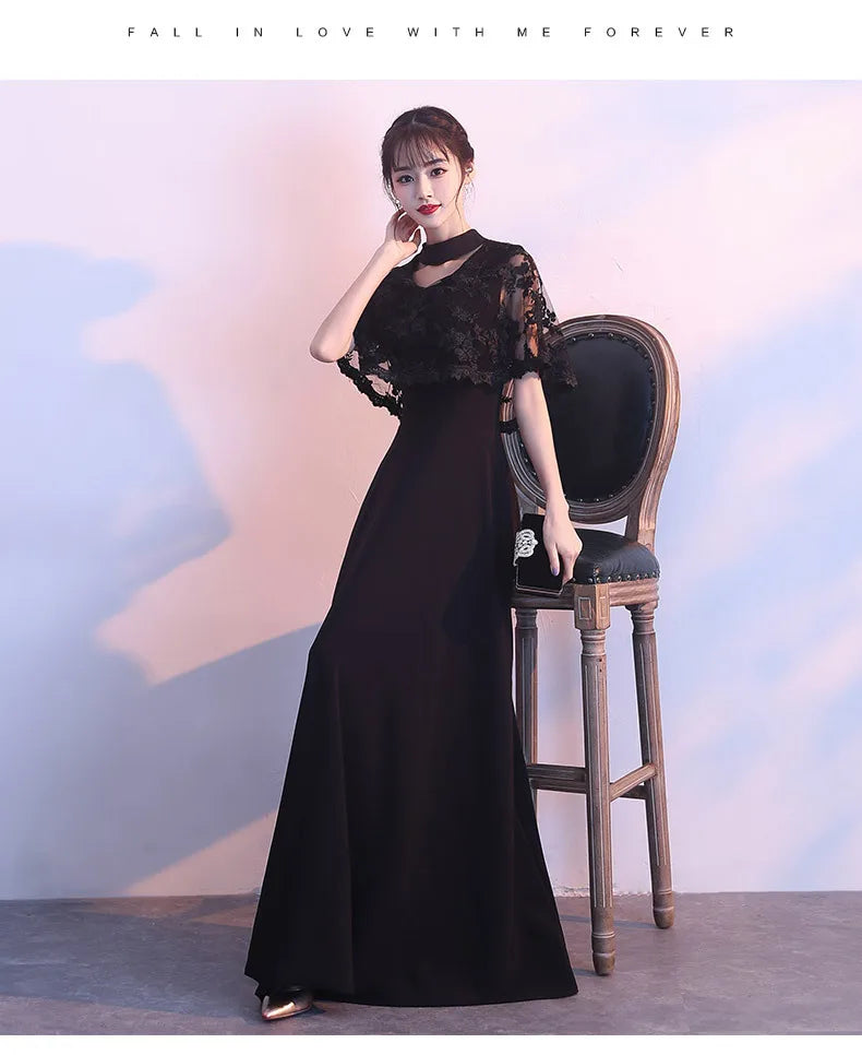 Women Long Dress Gown Dresses Party Night Wedding A Line Vestidos Y2k Streetwear Lace Banquet High Waist Evening Elegant