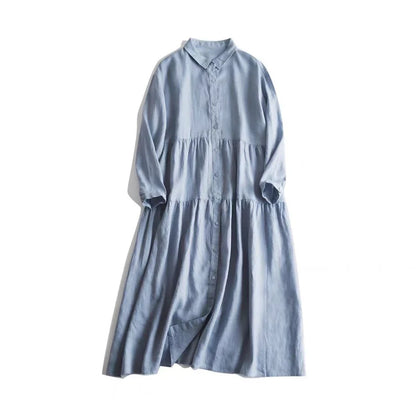 Women Dresses Long Dress A Line Vestidos Turn Down Collar Full Sleeve High Waist Y2k Streetwear Elegant Party Night Work 2026
