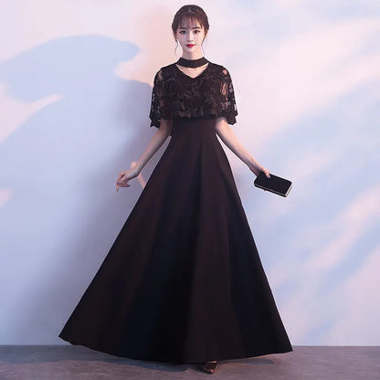 Women Long Dress Gown Dresses Party Night Wedding A Line Vestidos Y2k Streetwear Lace Banquet High Waist Evening Elegant