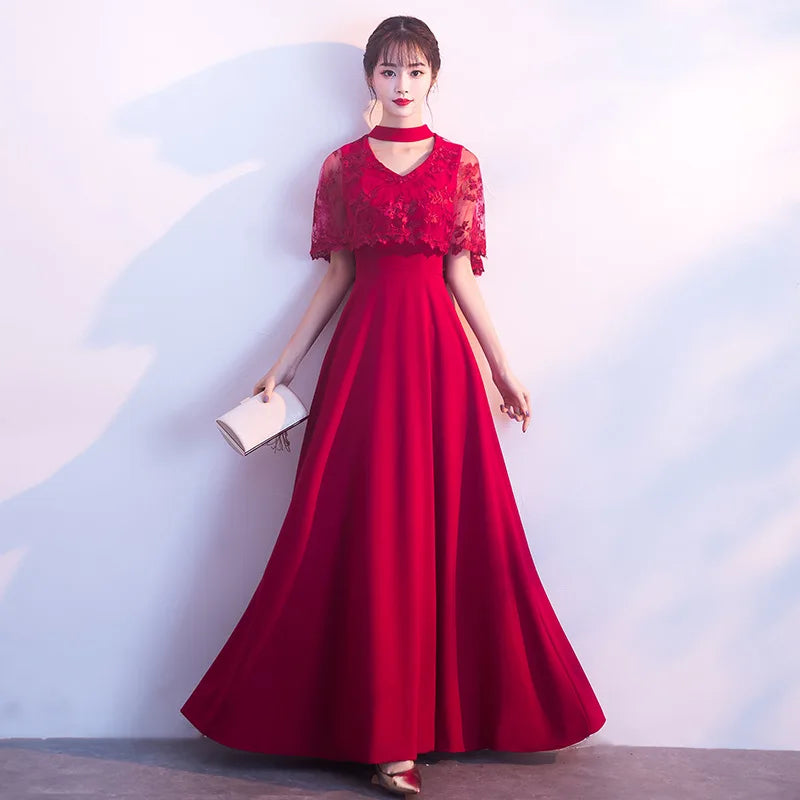 Women Long Dress Gown Dresses Party Night Wedding A Line Vestidos Y2k Streetwear Lace Banquet High Waist Evening Elegant