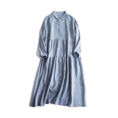 Women Dresses Long Dress A Line Vestidos Turn Down Collar Full Sleeve High Waist Y2k Streetwear Elegant Party Night Work 2026