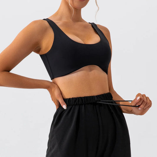 Sports Bra Women With Chest Pad High Support Push-up Tight Fitting, Breathable, Quick Drying Open Back Gym Wear Fitness Yoga Bra